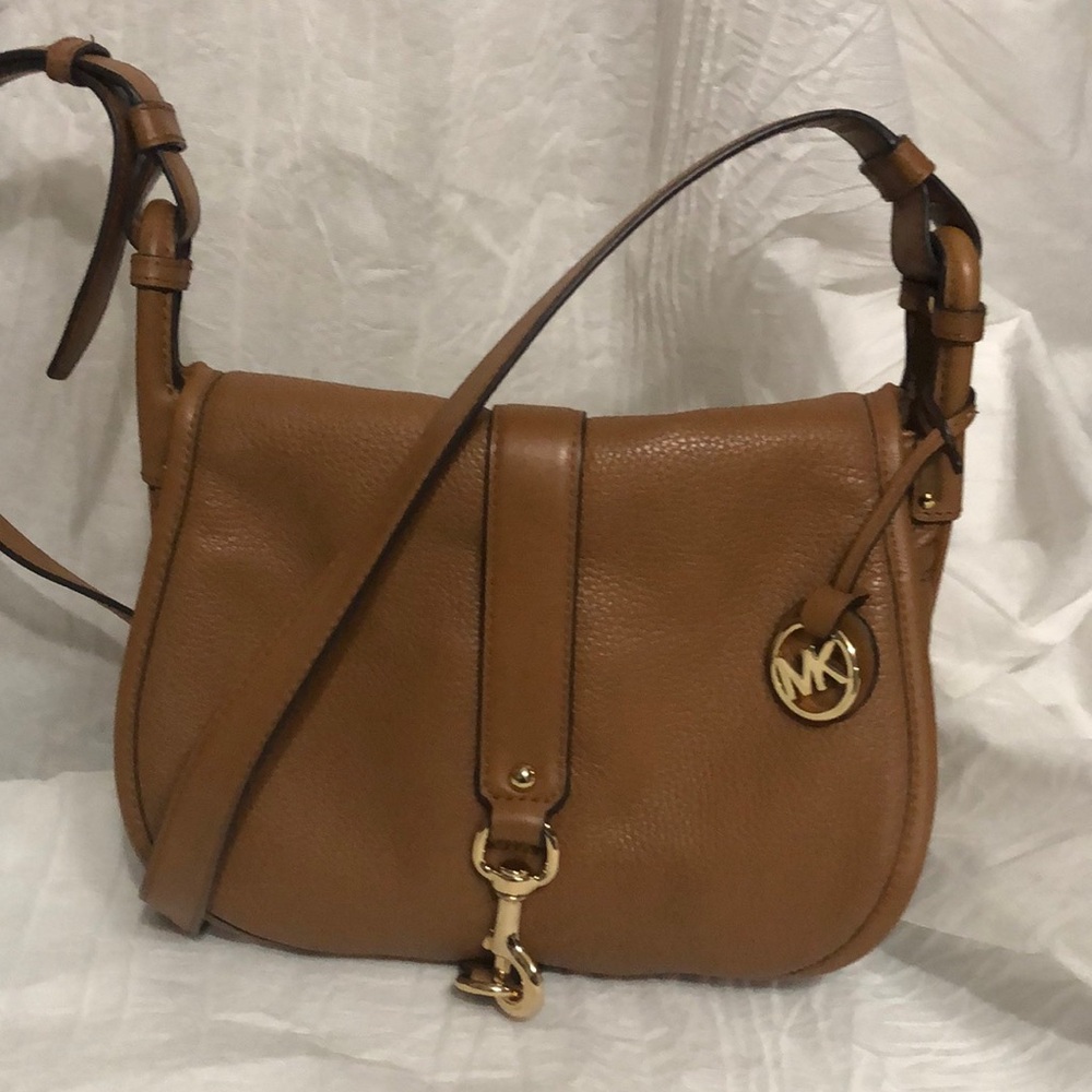 Michael Kors Jamie Leather Saddle Bag